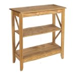 Corona 3 Tier Wide Shelf Unit Brown