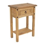 Corona 1 Drawer Hall Table With Shelf Natural
