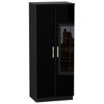 Knightsbridge 2 Door Wardrobe Black
