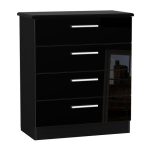 Knightsbridge 4 Drawer Chest Black