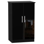 Knightsbridge 2 Door Midi Wardrobe Black