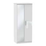 Knightsbridge 2 Door Wardrobe with Mirror White