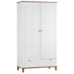 Arcadia 1 Drawer Double Wardrobe White