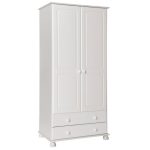 Odense White 2 Door 2 Drawer Wardrobe White
