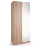 Holborn 2 Door Mirror Wardrobe Natural