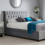 Marlow Velvet Storage Bed Frame Grey