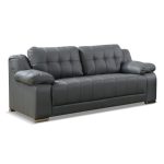 Coco 3 Seater Leather Sofa Grey