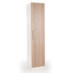 Euston Single Wardrobe White/Natural