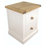 Joplin 2 Drawer Wide Bedside White