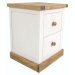 Ashland Wooden 2 Drawer Wide Bedside White