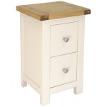 Kansas Silver 2 Drawer Bedside White