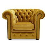Belvedere Chesterfield Velvet Club Chair Gold