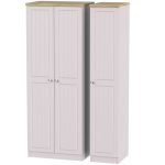 Vienna Tall Triple Wardrobe Grey