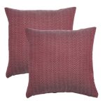 Pack of 2 Herringbone Cushion Covers Red