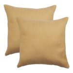 Pack of 2 Herringbone Cushion Covers Ochre