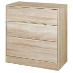 Monaco Wood Effect 3 Drawer Deep Chest Natural