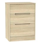 Monaco Wood Effect 3 Drawer Chest Natural