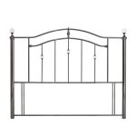 Ashley Black Nickel Metal Headboard Black