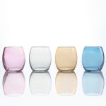 Set of 4 Lustre Mixer Glasses Multi coloured