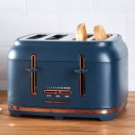 Dunelm 4 Slice Matt Navy & Copper Toaster Navy