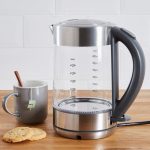 Dunelm 1.7L Glass Brushed Kettle Silver