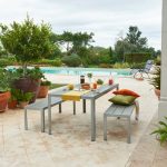 Ibiza Grey Bench Dining Set Grey