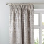 Romano Silver Velour Pencil Pleat Curtains Silver