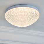 Termoli LED Flush Fitting 20cm Clear and White