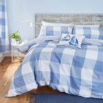 Catherine Lansfield Boston Check Blue Duvet Cover and Pillowcase Set Blue