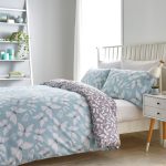 Catherine Lansfield Butterfly Duck-Egg Duvet Cover and Pillowcase Set Blue
