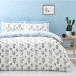 Catherine Lansfield Cactus Green Duvet Cover and Pillowcase Set Green