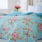 Catherine Lansfield Canterbury Duck Egg Bedspread Blue