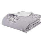 Catherine Lansfield Floral Bouquet Bedspread Grey