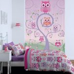 Catherine Lansfield Owl Wall Art Pink