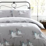 Catherine Lansfield Swan Grey Duvet Cover and Pillowcase Set Grey