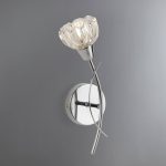 Ceccano Wall Light Chrome, Clear