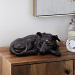 Bronze Lying Dog Brown