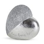 Silver Heart Sculpture Silver