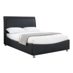 Zeus Fabric Storage Black Bed Frame Black