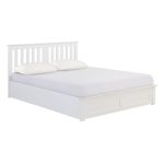 Cohiba Wooden White Storage Bed White