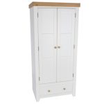 Quitman Capri 2 Door 1 Drawer Wardrobe White