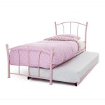 Penny Pink Gloss Metal Guest Bed Pink