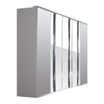 Davos 5 Door Wardrobe White