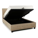 Wesley Mink Fabric Bed Brown