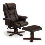 Malmo Massage Recliner and Stool – Brown Brown