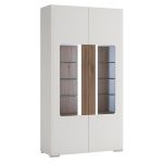 Toronto Tall Wide Glazed Display Cabinet White