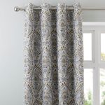 Leonardo Ochre Eyelet Curtains Ochre