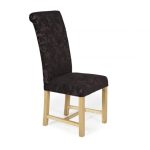 Greenwich Floral Pair of Fabric Dining Chairs Aubergine (Purple)