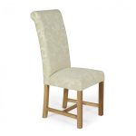 Greenwich Floral Pair of Fabric Dining Chairs Cream