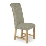 Greenwich Floral Pair of Fabric Dining Chairs Sage (Green)